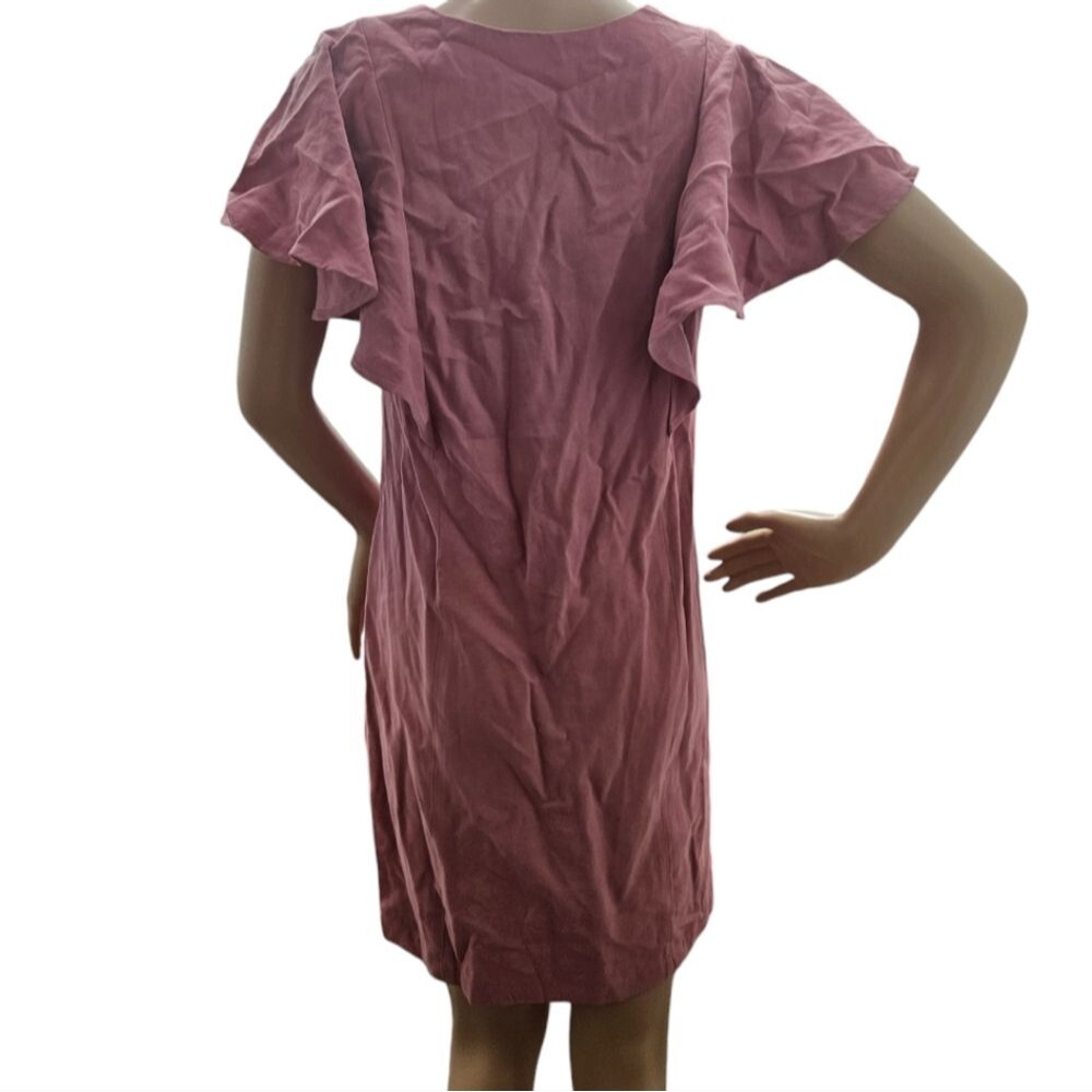 BCBGeneration Mauve Pink Flutter Sleeve Shift Dress - Picture 11 of 12